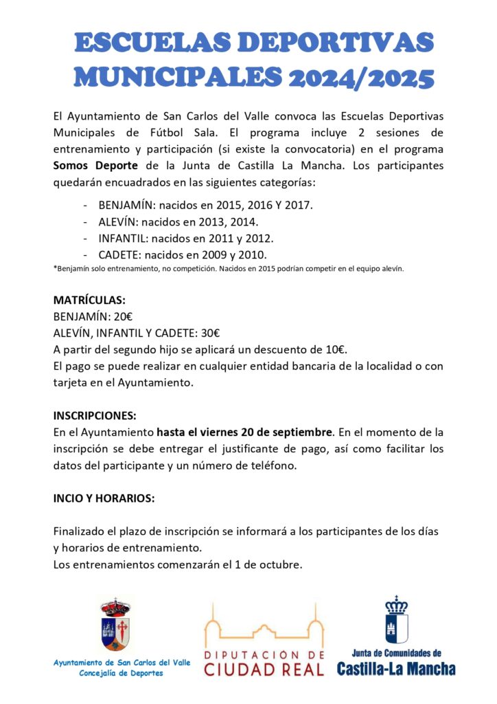 ESCUELAS DEPORTIVAS FS 24/25