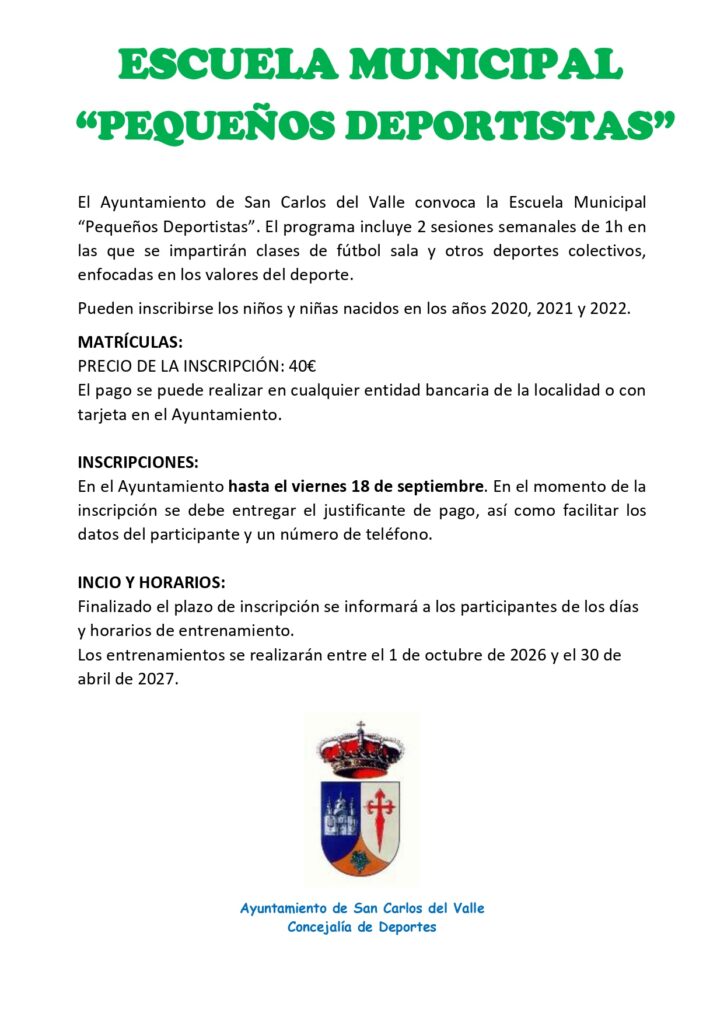 ESCUELA MUNICIPAL PEQUEÑOS DEPORTISTAS